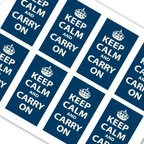 Navy Blue Keep Calm and Carry On