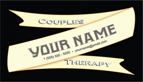 Couples Therapy Cream Color Ribbon Design