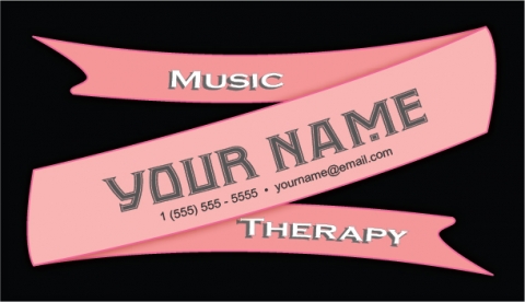 Pink Ribbon Design Music Therapy Customizable