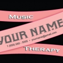 Pink Ribbon Design Music Therapy Customizable